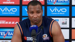 IPL 2018: Kieron Pollard Makes Fun of Journalist, Tells Him to Teach MI How To Win Matches IPL 2018: Kieron Pollard Makes Fun of Journalist, Tells Him to Teach MI How To Win Matches