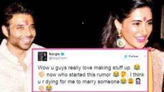 Nargis Fakhri rubbishes rumour of marriage with ex-boyfriend Uday Chopra & bashes a daily all in one Tweet! Nargis Fakhri rubbishes rumour of marriage with ex-boyfriend Uday Chopra & bashes a daily all in one Tweet!