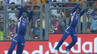 IPL 2017: Kieron Pollard pulls of stunning catch at boundary line, watch video IPL 2017: Kieron Pollard pulls of stunning catch at boundary line, watch video