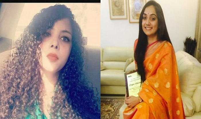 Journalist Rana Ayyub and BJP spokesperson Nupur Sharma. (Twitter images)