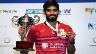 Kidambi Srikanth awarded Rs. 50 lakhs by Andhra Pradesh CM Chandrababu Naidu Kidambi Srikanth awarded Rs. 50 lakhs by Andhra Pradesh CM Chandrababu Naidu