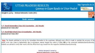 UP Board Results 2017 for class 10th & 12th LIVE Updates: Results Declared, now available on upresults.nic.in UP Board Results 2017 for class 10th & 12th LIVE Updates: Results Declared, now available on upresults.nic.in