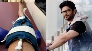 Arshad Warsi suffers from knee injury; post picture of his recovery from hospital on Twitter! Arshad Warsi suffers from knee injury; post picture of his recovery from hospital on Twitter!
