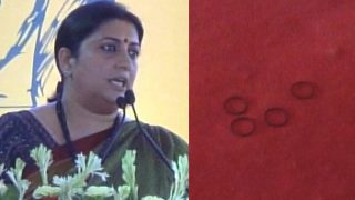 Gujarat resident Ketan Kaswala detained for throwing bangles at Smriti Irani during a function Gujarat resident Ketan Kaswala detained for throwing bangles at Smriti Irani during a function