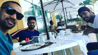 India vs West Indies 2017: Shikhar Dhawan shares breakfast picture with Umesh Yadav, Rishabh Pant India vs West Indies 2017: Shikhar Dhawan shares breakfast picture with Umesh Yadav, Rishabh Pant