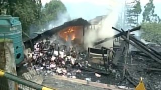 Darjeeling Unrest: Tourist Information Office Set on Fire in Chowrasta Darjeeling Unrest: Tourist Information Office Set on Fire in Chowrasta