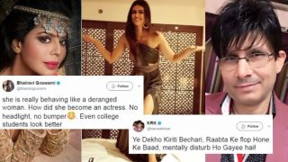 Kriti Sanon Attacked by Kamaal R Khan and Bhairavi Goswami for her Mubarakan Dance Performance on Hawa Hawa Song Video! Kriti Sanon Attacked by Kamaal R Khan and Bhairavi Goswami for her Mubarakan Dance Performance on Hawa Hawa Song Video!
