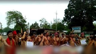 IPTF in Tripura Staged Naked Protest For State of Twipraland IPTF in Tripura Staged Naked Protest For State of Twipraland