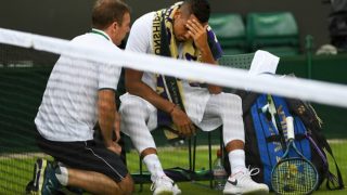 Wimbledon 2017: Nick Kyrgios Retires After Hip Injury Against Pierre-Hugues Herbert Wimbledon 2017: Nick Kyrgios Retires After Hip Injury Against Pierre-Hugues Herbert