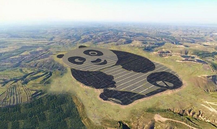 China Is Building a Solar Farm Shaped Like a Cartoon Panda China Is Building a Solar Farm Shaped Like a Cartoon Panda