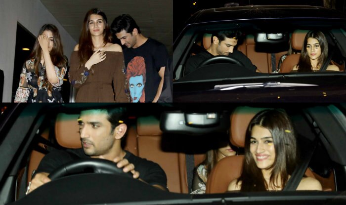 Sushant Singh Rajput and Kriti Sanon snapped on a cozy dinner date! Sushant Singh Rajput and Kriti Sanon snapped on a cozy dinner date!