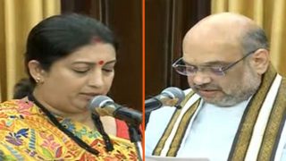 Amit Shah, Smriti Irani Sworn-in as Rajya Sabha MPs Amit Shah, Smriti Irani Sworn-in as Rajya Sabha MPs