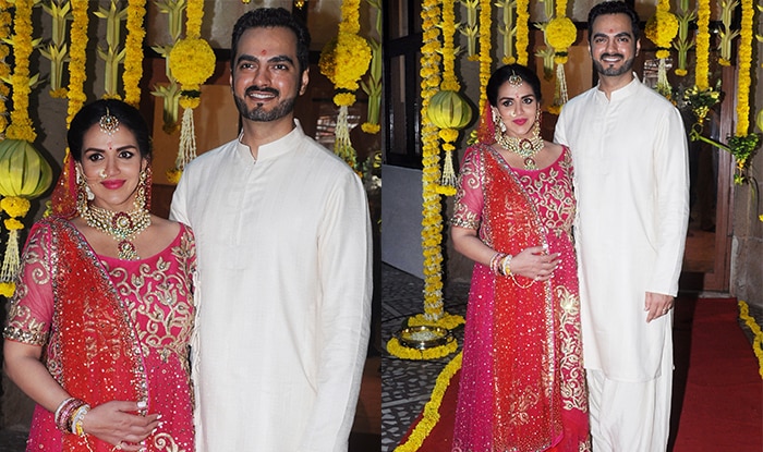 Esha Deol turns a bride for her baby shower ceremony