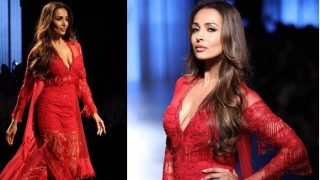Woah! Malaika Arora Looked Insanely Hot in Scarlet Red Embellished Jumpsuit at LFW 2017! Woah! Malaika Arora Looked Insanely Hot in Scarlet Red Embellished Jumpsuit at LFW 2017!