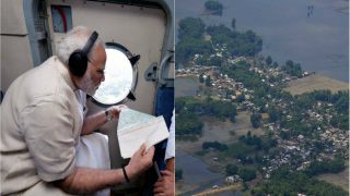 Narendra Modi Conducts Aerial Survey of Flood Affected Regions in Bihar, Announces Rs 500 Crore Relief Narendra Modi Conducts Aerial Survey of Flood Affected Regions in Bihar, Announces Rs 500 Crore Relief
