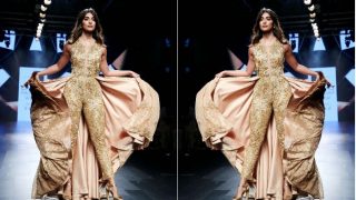 Pooja Hegde Looked Like an Absolute Diva in this Embellished Gold Jumpsuit at the LFW 2017 ramp! Pooja Hegde Looked Like an Absolute Diva in this Embellished Gold Jumpsuit at the LFW 2017 ramp!