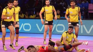 Pro Kabaddi League: Dominant Gujarat Fortunegiants thrash Telugu Titans । प्रो कबड्डी लीग: गुजरात फॉर्च्यूनजायंट्स ने तेलुगू टाइटंस को 29-19 से धोया Pro Kabaddi League: Dominant Gujarat Fortunegiants thrash Telugu Titans । प्रो कबड्डी लीग: गुजरात फॉर्च्यूनजायंट्स ने तेलुगू टाइटंस को 29-19 से धोया