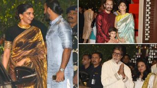 Ganesh Chaturthi 2017: Ranveer Singh And Deepika Padukone, Aamir Khan, Amitabh Bachchan Attend Mukesh Ambani's Party - View HQ Pics Ganesh Chaturthi 2017: Ranveer Singh And Deepika Padukone, Aamir Khan, Amitabh Bachchan Attend Mukesh Ambani's Party - View HQ Pics