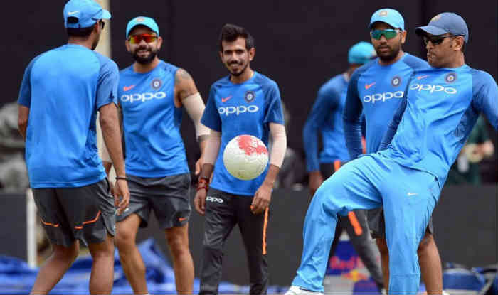 Team India  players played a session of  football as well. (AFP) 