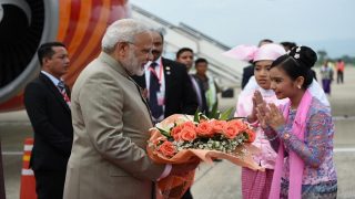 PM Narendra Modi Reaches Myanmar on First Bilateral Visit; Rohingya Crisis, Infrastructural Projects Top on Agenda PM Narendra Modi Reaches Myanmar on First Bilateral Visit; Rohingya Crisis, Infrastructural Projects Top on Agenda