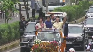 In Photos: PM Narendra Modi, Japanese PM Shinzo Abe's Roadshow From Ahmedabad Airport to Sabarmati Ashram In Photos: PM Narendra Modi, Japanese PM Shinzo Abe's Roadshow From Ahmedabad Airport to Sabarmati Ashram