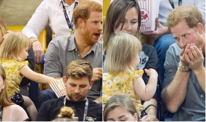 Little Girl Steals Prince Harry's Popcorn At Invictus Games Little Girl Steals Prince Harry's Popcorn At Invictus Games