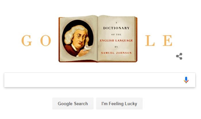 Samuel Johnson Gets A Dictionary Google Logo