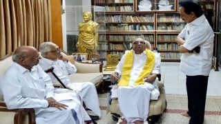 Karunanidhi's Death Rumours & News About His Deteriorating Health Are False: Daughter Kanimozhi Says DMK Leader is Perfectly Fine Karunanidhi's Death Rumours & News About His Deteriorating Health Are False: Daughter Kanimozhi Says DMK Leader is Perfectly Fine