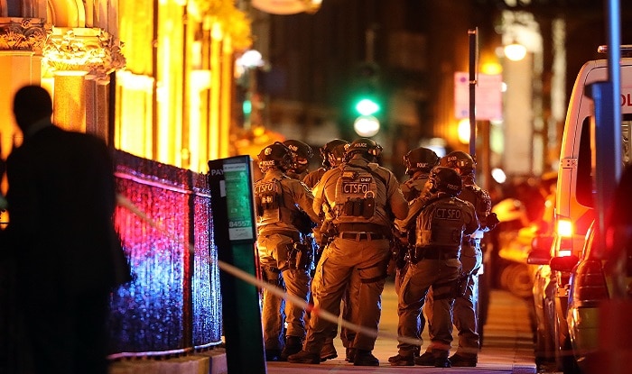 Counter-terror force units patrolling London in the aftermath of tube bombing