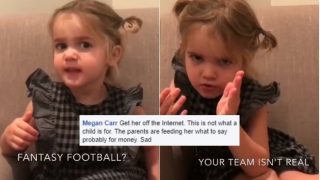 Toddler Mila’s Video Rant on Fantasy Football Receives Backlash: Netizens Slam Family for ‘Bad Parenting’ Toddler Mila’s Video Rant on Fantasy Football Receives Backlash: Netizens Slam Family for ‘Bad Parenting’