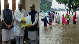 Bihar Floods: 7 Years After Rejecting Modi's Aid, Nitish Kumar Accepts Rs 5 Crore Cheque From Gujarat Govt Bihar Floods: 7 Years After Rejecting Modi's Aid, Nitish Kumar Accepts Rs 5 Crore Cheque From Gujarat Govt