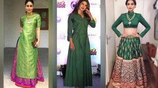 Navratri 2017 Day 2 Colour Green: Kareena Kapoor Khan, Priyanka Chopra And Sonam Kapoor Look Like Emerald Divas In Their Festive Ensembles Navratri 2017 Day 2 Colour Green: Kareena Kapoor Khan, Priyanka Chopra And Sonam Kapoor Look Like Emerald Divas In Their Festive Ensembles