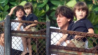 Shah Rukh Khan Gets AbRam To Greet The Superstar's Fans On Eid al-Adha - View Pics Shah Rukh Khan Gets AbRam To Greet The Superstar's Fans On Eid al-Adha - View Pics