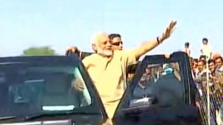 Narendra Modi in Gujarat Day 2 News Updates: PM Modi Lays Foundation Stone of a Barrage Over Narmada River in Bharuch Narendra Modi in Gujarat Day 2 News Updates: PM Modi Lays Foundation Stone of a Barrage Over Narmada River in Bharuch
