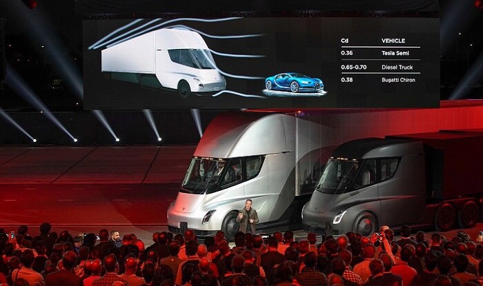 Tesla CEO Elon Musk unveils a surprise new vehicle