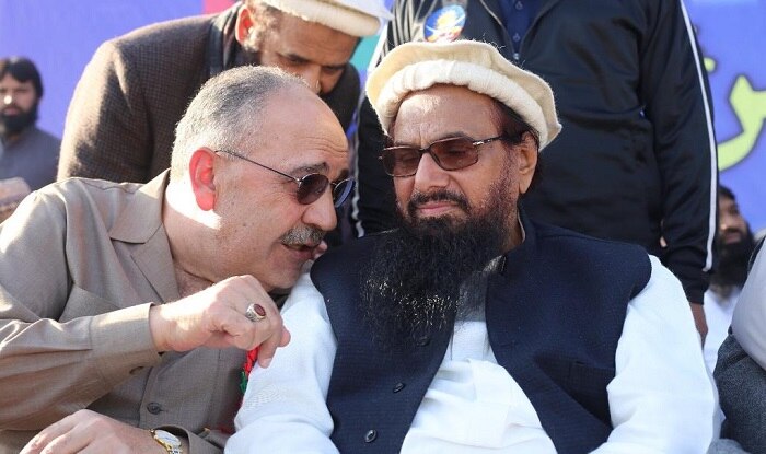 Hafiz Saeed with Palestine's Pakistan envoy
