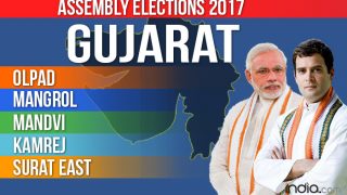 Olpad, Mangrol, Mandvi, Kamrej, Surat East Election 2017 Results: BJP Wins 3 Seats, Congress 2 Olpad, Mangrol, Mandvi, Kamrej, Surat East Election 2017 Results: BJP Wins 3 Seats, Congress 2
