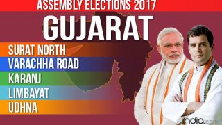 Surat City North, Varachha, Karanj, Limbayat, Udhna Election 2017 Results: BJP Wins All 5 Seats Surat City North, Varachha, Karanj, Limbayat, Udhna Election 2017 Results: BJP Wins All 5 Seats