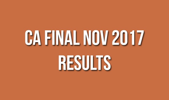 CA Final Nov 2017 Results