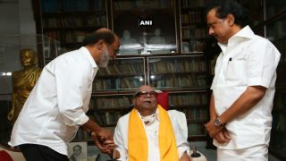 Rajinikanth Meets DMK Chief M Karunanidhi, Says We Have a Very Good Friendship Rajinikanth Meets DMK Chief M Karunanidhi, Says We Have a Very Good Friendship