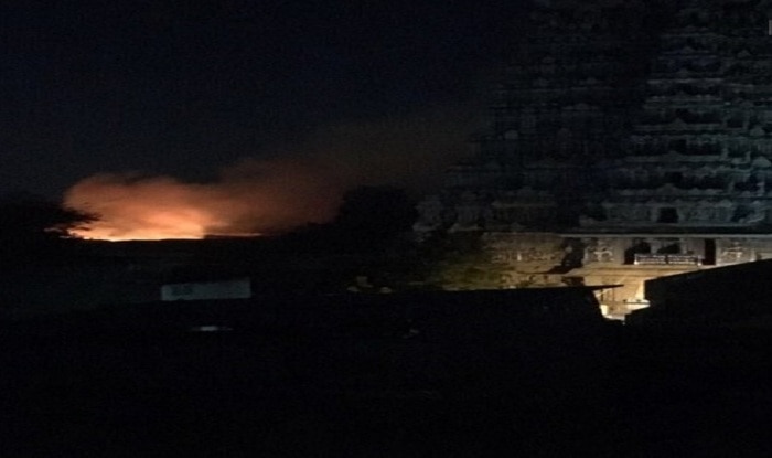 Major fire broke out at the premises of iconic Madurai Temple Major fire broke out at the premises of iconic Madurai Temple