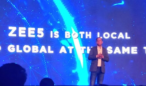 ZEEL's CEO,  International Broadcast Business, Amit Goenka at the launch event of Zee5.