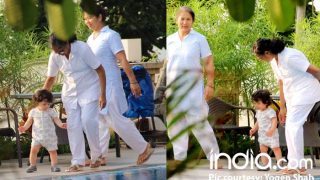 Taimur Ali Khan Chills By The Pool To Beat The Mumbai Heat - See Pics Taimur Ali Khan Chills By The Pool To Beat The Mumbai Heat - See Pics