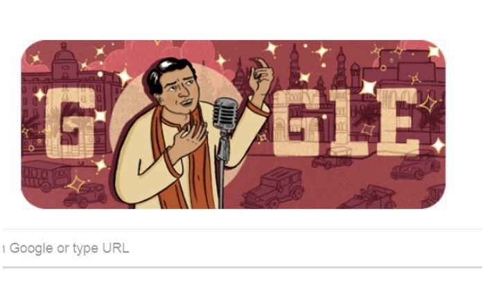 Google honors India's 1st superstar KL Saigal with their Doodle Google honors India's 1st superstar KL Saigal with their Doodle