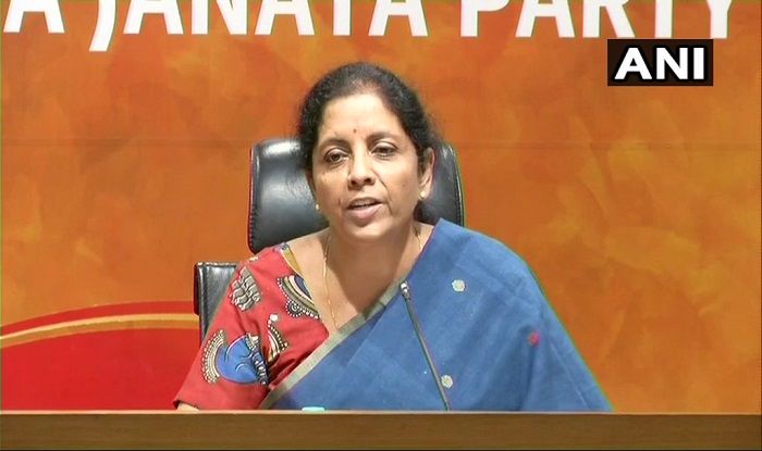 Chidambaram case Congress' Nawaz Sharif moment: Sitharaman