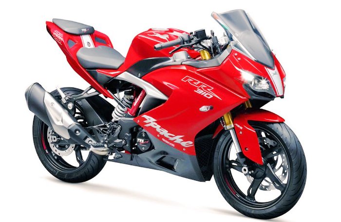 TVS Apache RR 310 images red
