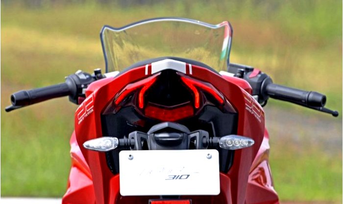 TVS Apache RR 310 rear profile - taillights