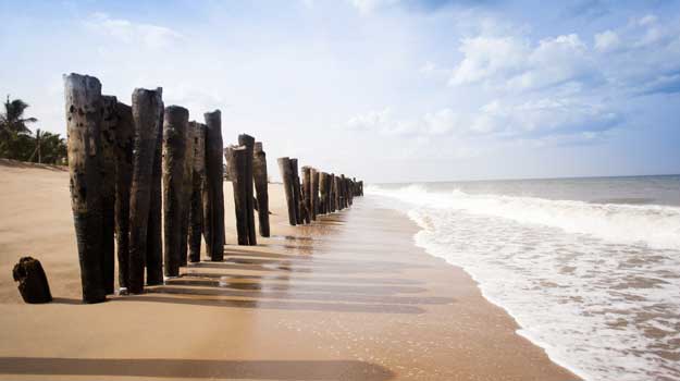 Promenade beach in Pondicherry