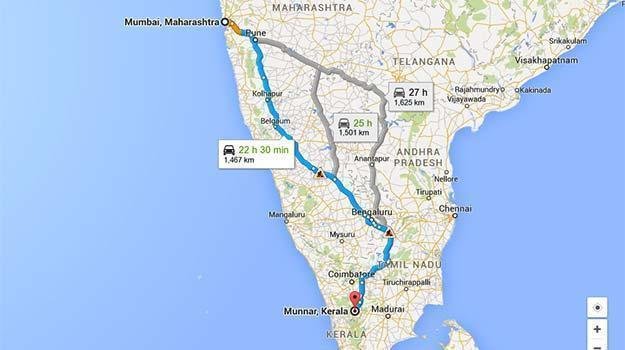 mumbai to munnar road trip