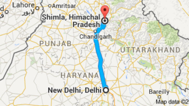 Delhi To Shimla 